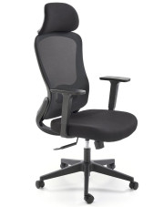 Czarny ergonomiczny obrotowy fotel zgodny z rozporządzeniem MR i PS z 2023r z funkcją multiblock - Tungo w sklepie Edinos.pl