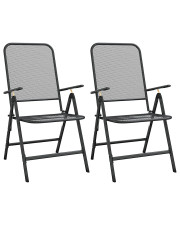Metalowy zestaw dwóch krzeseł do ogrodu - Lirillo w sklepie Edinos.pl