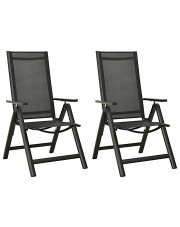 Zestaw dwóch składanych krzeseł do ogrodu - Mardil w sklepie Edinos.pl