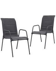 Zestaw dwóch sztaplowanych krzeseł ogrodowych - Miriel