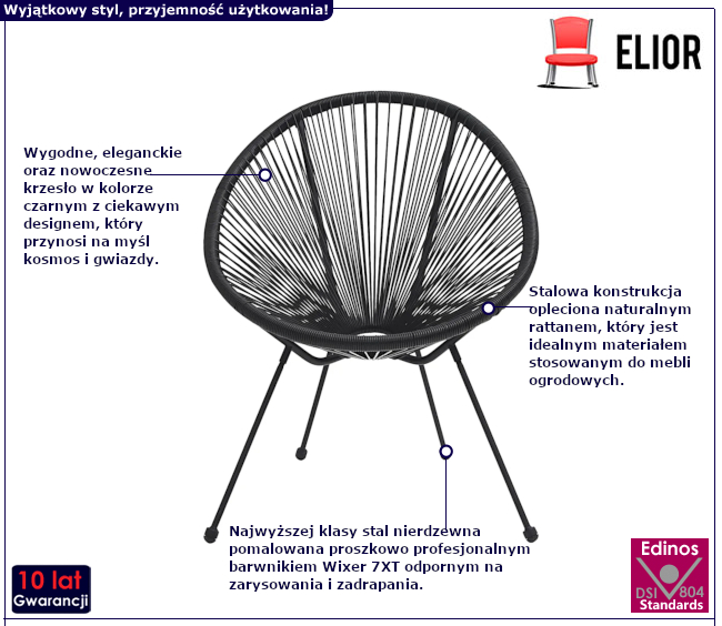 Zestaw mebli ogrodowych Elian
