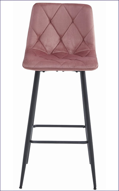 Ciemnoróżowy tapicerowany hoker welurowy  Elens