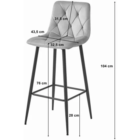 wymiary metalowego hokera Efir