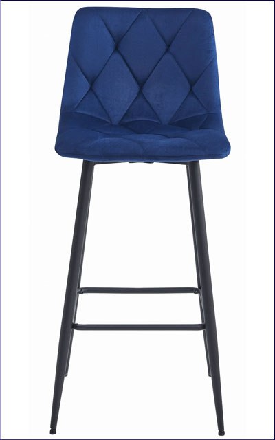 Granatowy pikowany hoker metalowy Elens