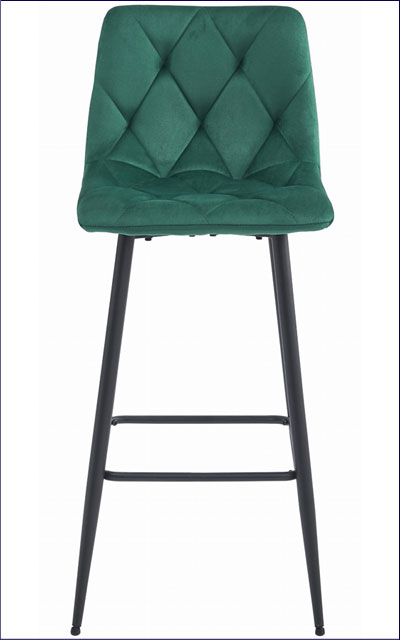 Ciemnozielony pikowany hoker metalowy Elens