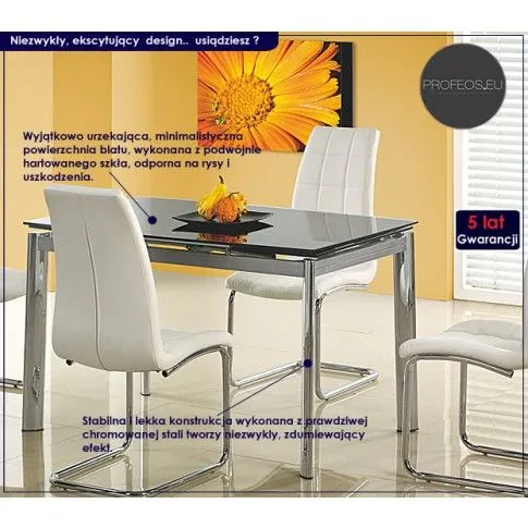 Fotografia Rozkładany stół Romaxo - czarny z kategorii Stoły