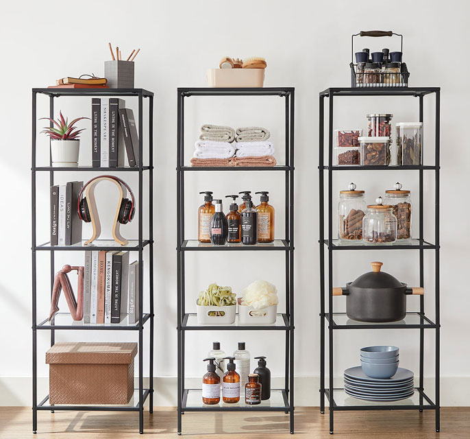 Metalowy regał w stylu loft Resso 3X wizualizacja