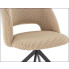 metalowe krzesło z tapicerką membranową beżowe Dalvik