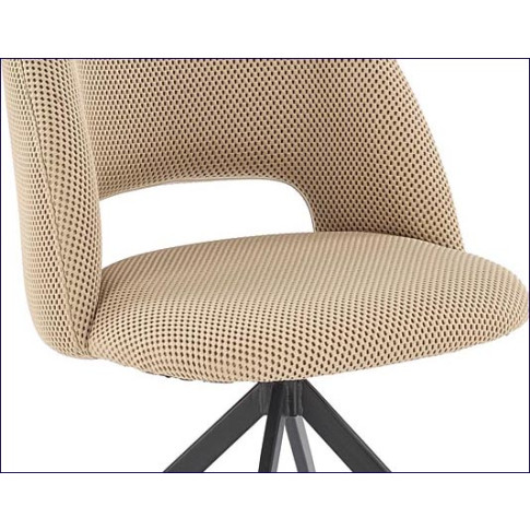 metalowe krzesło z tapicerką membranową beżowe Dalvik