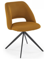 Musztardowe obrotowe krzesło kubełkowe - Dalvik