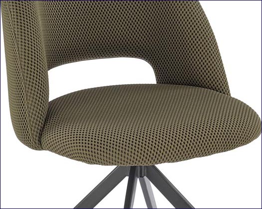 Krzesło tapicerowane tkaniną membranową oliwkową Dalvik