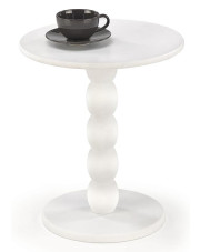 Biały okrągły stolik kawowy - Lindy