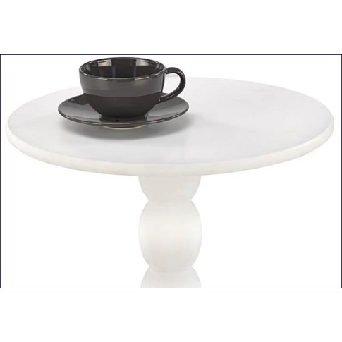 stolik kawowy biały w stylu boho Lindy