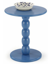 Niebieski okrągły stolik do kawy - Lindy