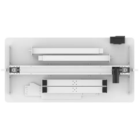 Szczegółowe zdjęcie nr 5 produktu Białe biurko elektryczne do pracy na stojąco 140x60 - Evron 5X