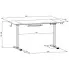 Szczegółowe zdjęcie nr 7 produktu Białe biurko elektryczne do pracy na stojąco 140x60 - Evron 5X