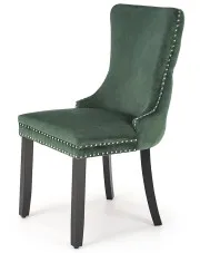Zielone tapicerowane krzesło w stylu glamour - Esten w sklepie Edinos.pl