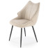 Beżowe tapicerowane krzesło metalowe - Livin
