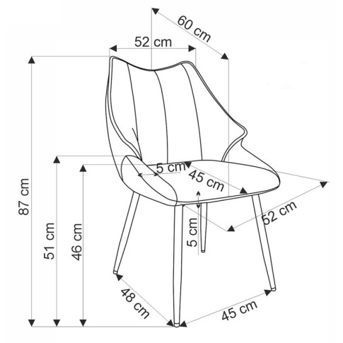 wymiary krzesła Livin