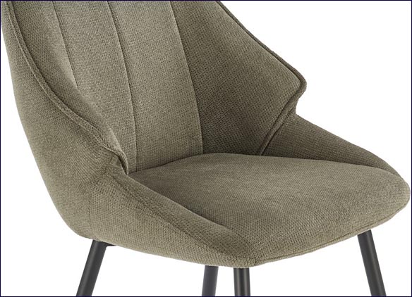 metalowe tapicerowane oliwkowe krzesło Livin