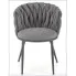 szare metalowe tapicerowane krzesło Trenza