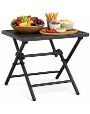 Antracytowy składany stolik ogrodowy - Mat 5X w sklepie Edinos.pl