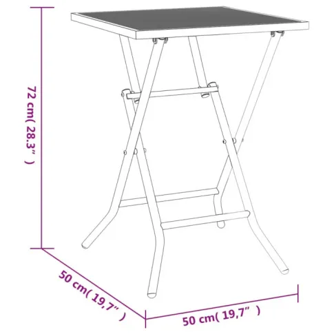 Wymiary stołu do ogrodu Konfetto 4X 
