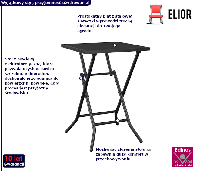 Stół do ogrodu Konfetto 4x