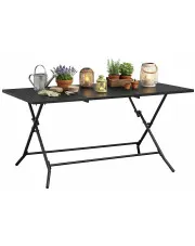 Antracytowy składany stół ogrodowy - Mat 3X w sklepie Edinos.pl