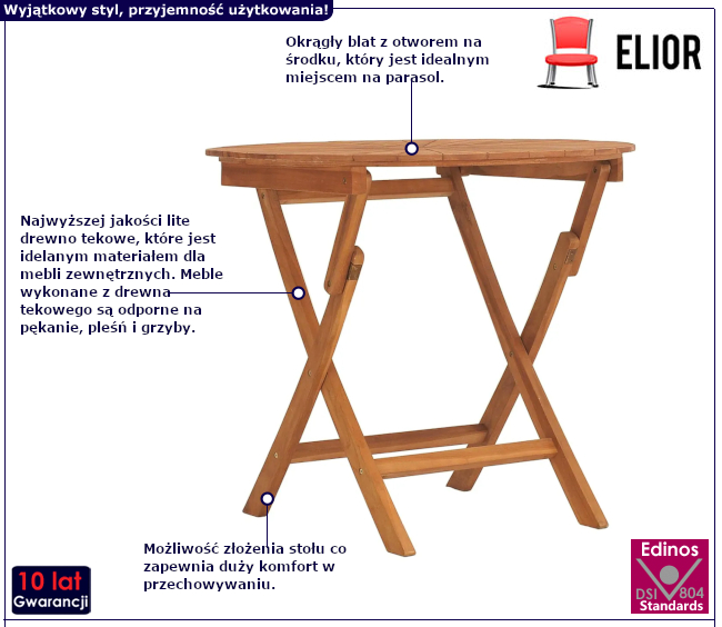 Stół do ogrodu Fluvia