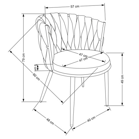 wymiary krzesła Trenza