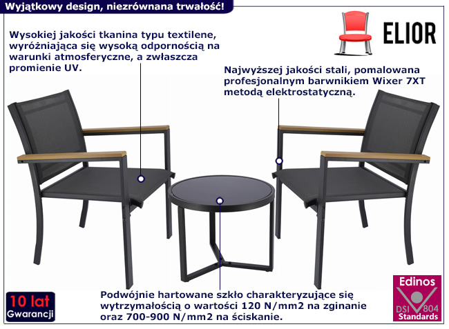 3 elementowy zestaw ogrodowy Estelle 3X