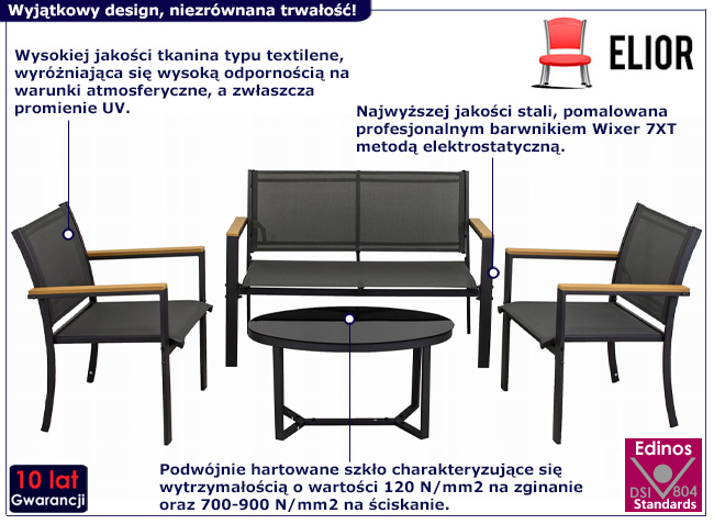 4 elementowy zestaw ogrodowy Estelle 4X