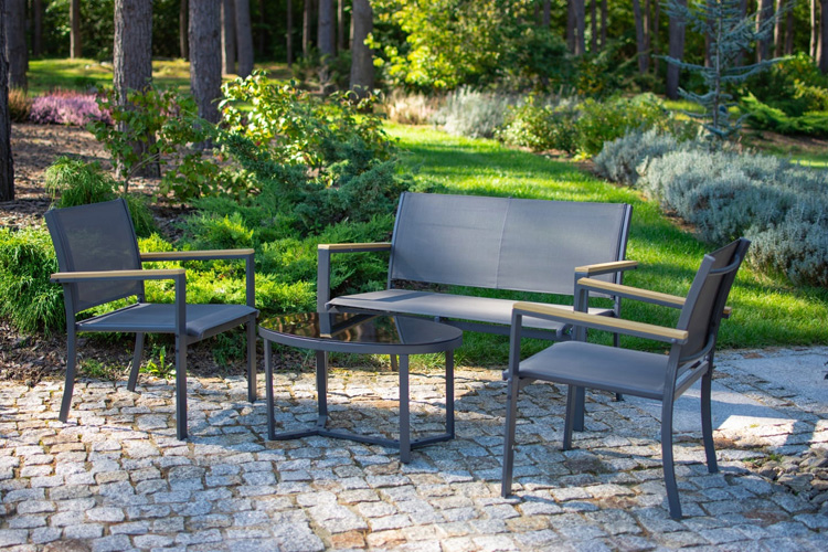 Wizualizacja zestawu mebli ogrodowych Estelle 4X