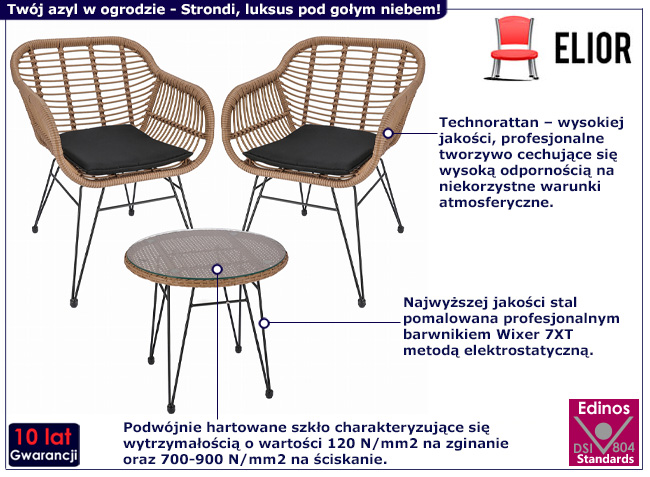 3 elementowy zestaw ogrodowy Strondi