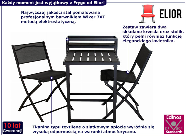 Składany zestaw ogrodowy Frygo