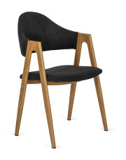 Czarne nowoczesne krzesło do stołu - Onfo w sklepie Edinos.pl