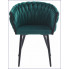 Zielone krzesło welurowe Avax