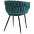 Zielone nowoczesne krzesło kubełkowe Avax