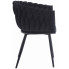 Nowoczesne czarne krzesło kubełkowe Avax