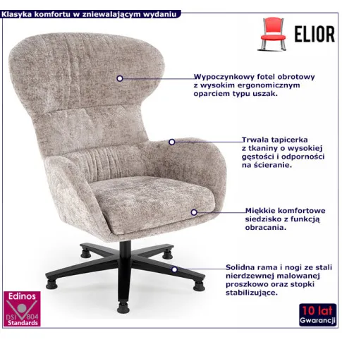 wypoczynkowy fotel Brixton beżowy