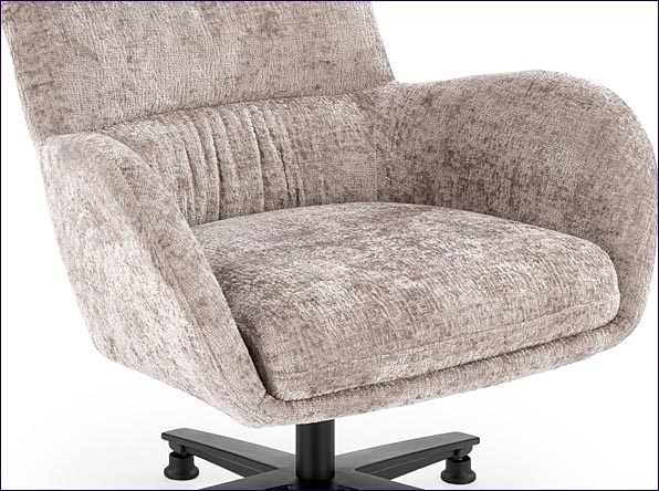 beżowy fotel welwetowy Riser