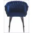 Granatowe krzesło metalowe Avax