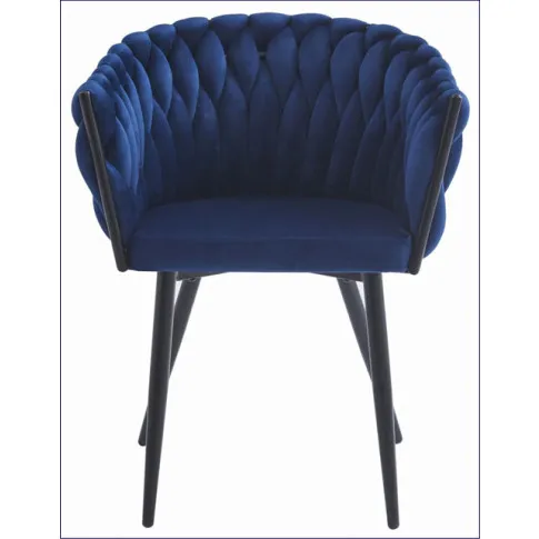 Granatowe krzesło metalowe Avax