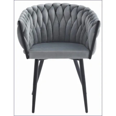 Jasnoszare kubełkowe krzesło metalowe Avax