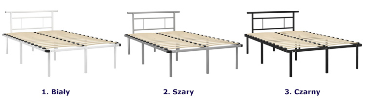 Dostępne kolory łóżka z metalu Nikel