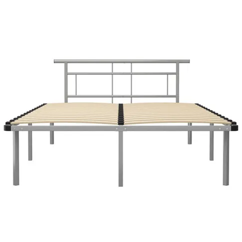 Szare łóżko z metalu Mervex