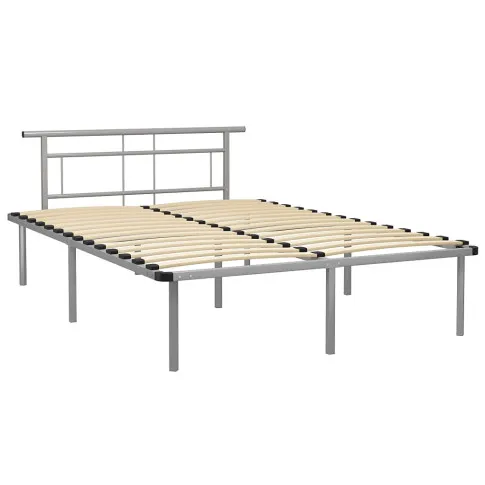 szare lozko z metalu Mervex