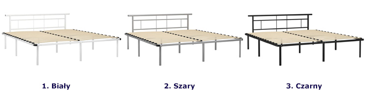 Dostępne kolory łóżka z metalu Nikel