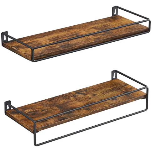 Loftowy komplet 2 półek ściennych Kisi